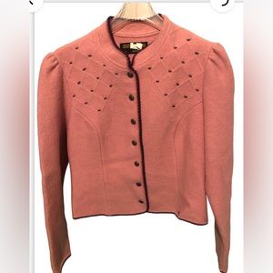 Vintage Geiger Pure Wool Cropped Cardigan Sweater